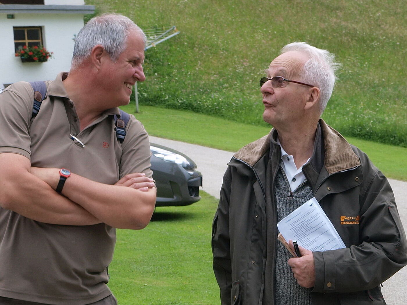 Georg Frank discussing with Brice de Turckheim